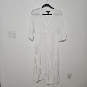 Saks Fifth Avenue midi slub cotton feeling size small 100% cotton